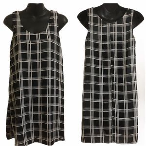 Black Graph Checker Design Dress
